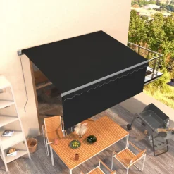 Manuaalisesti kelattava markiisi verhoilla 3x2,5 m kerma