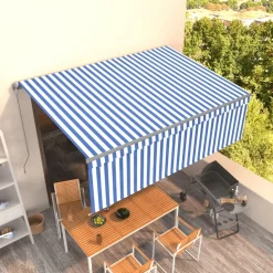 Manuaalisesti kelattava markiisi verhoilla 3x2,5 m kerma