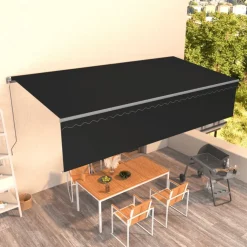 Manuaalisesti kelattava markiisi verhoilla 3x2,5 m kerma