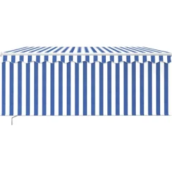 Manuaalisesti kelattava markiisi 2 verho/LED 3x2,5 m keltainen/valkoinen