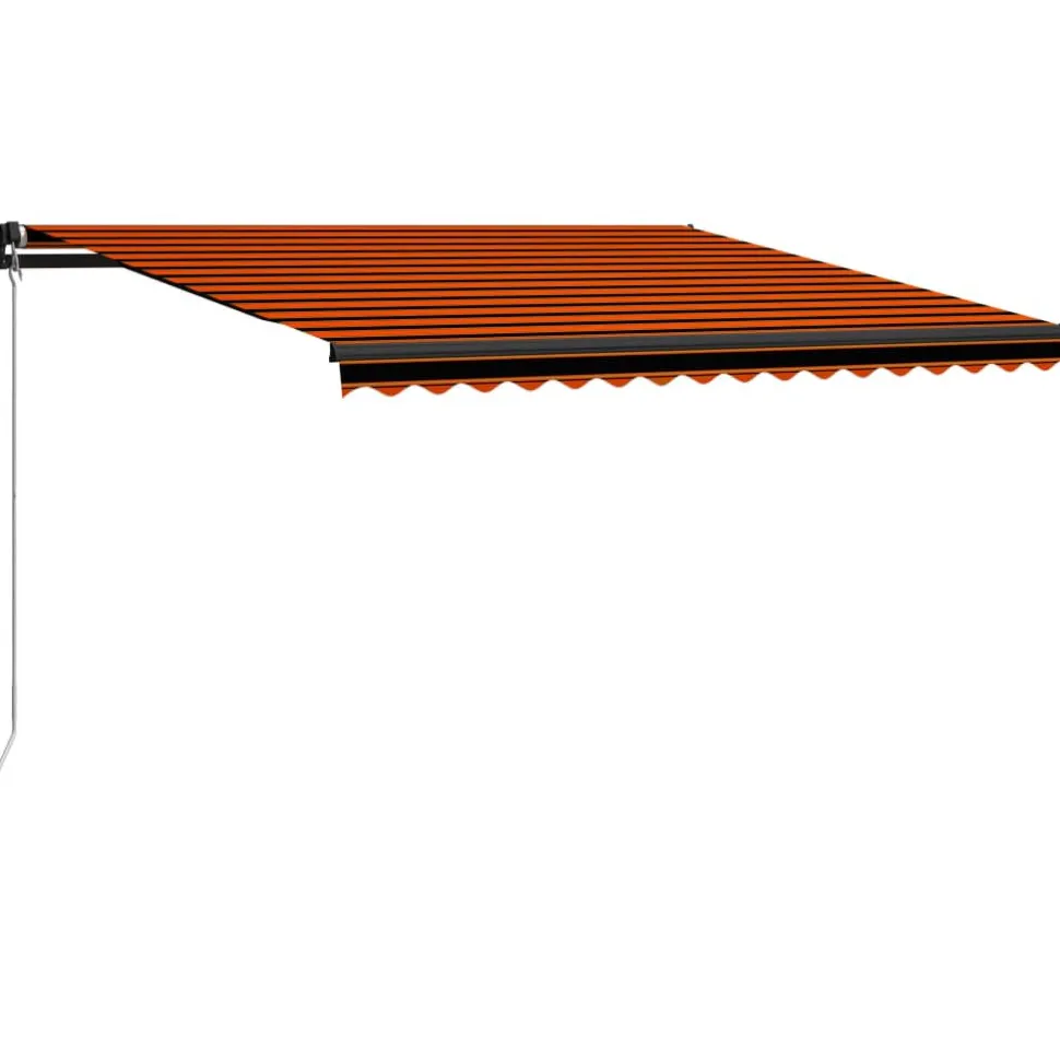 Manuaalisesti sisäänkelattava markiisi LEDillä 350x250 cm kermanvalkoinen
