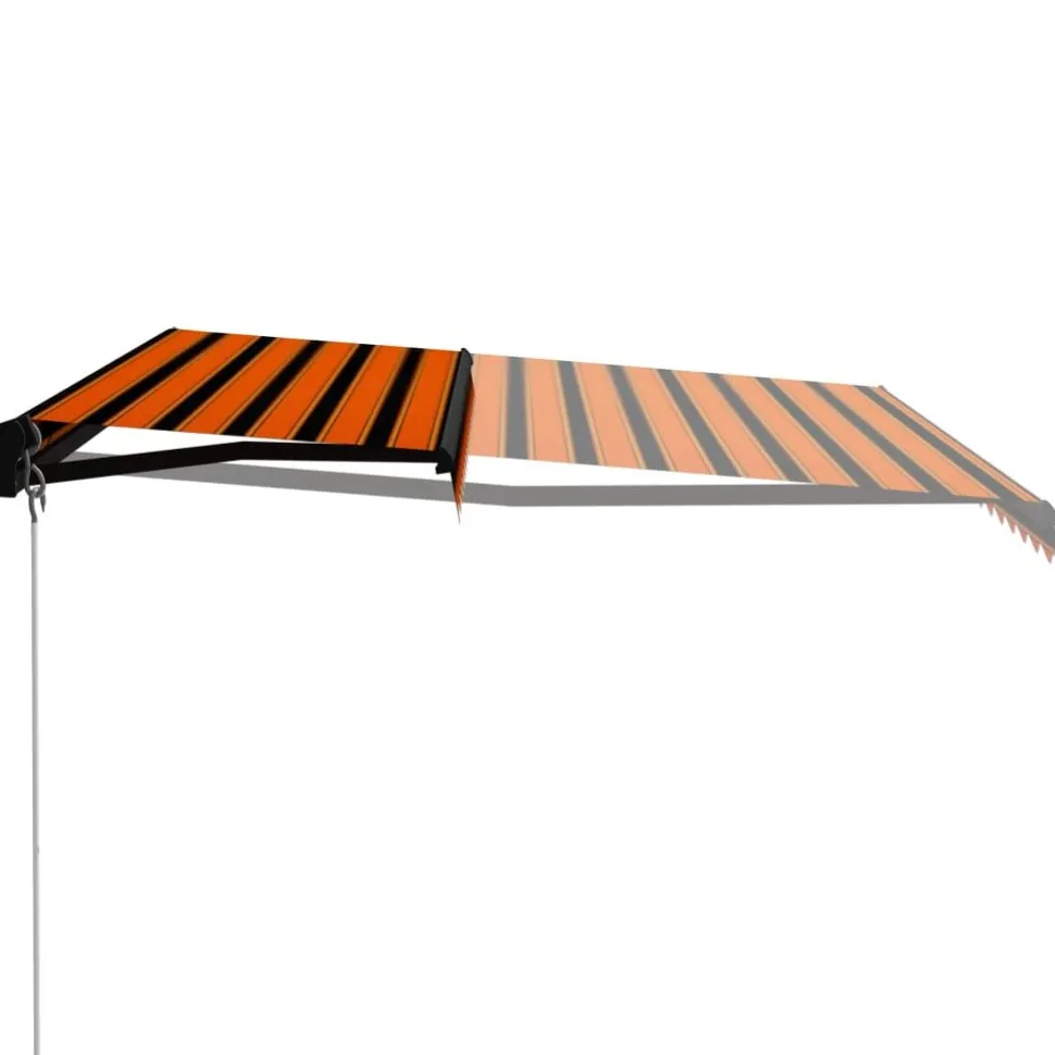 Manuaalisesti sisäänkelattava markiisi LEDillä 350x250 cm kermanvalkoinen