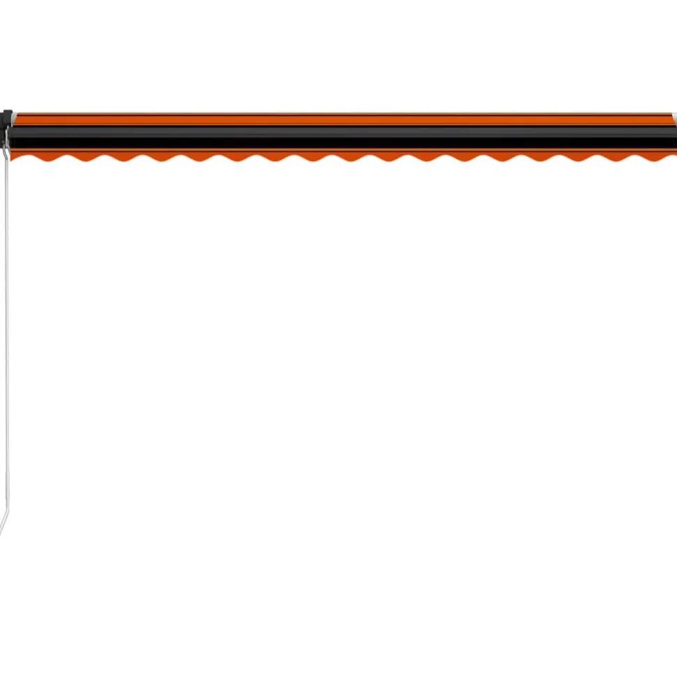Manuaalisesti sisäänkelattava markiisi LEDillä 350x250 cm kermanvalkoinen