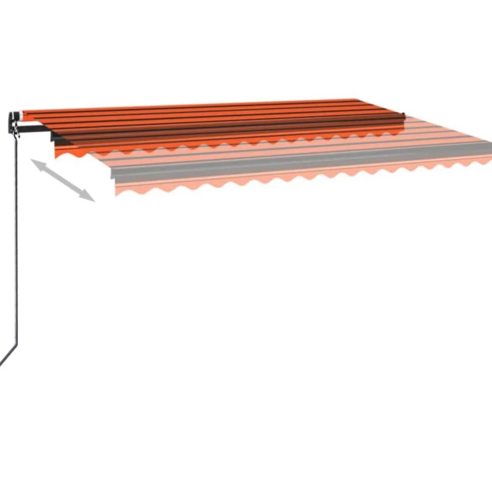 Manuaalisesti sisäänkelattava markiisi 1 300x250 cm sininen/valkoinen