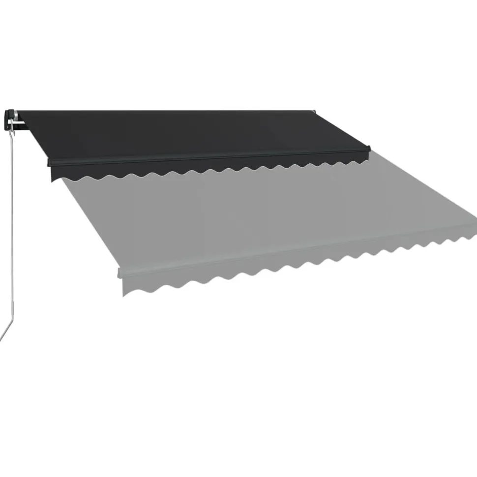 Manuaalisesti sisäänkelattava markiisi 1 300x250 cm sininen/valkoinen