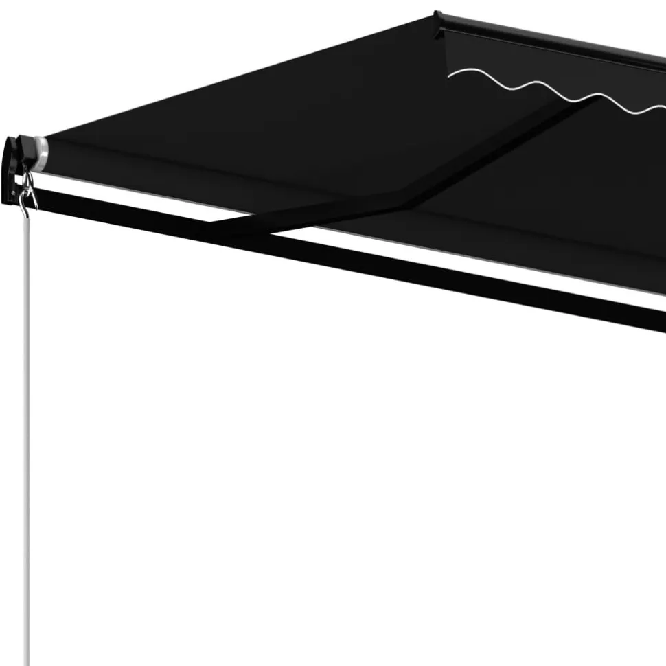 Manuaalisesti sisäänkelattava markiisi 1 300x250 cm sininen/valkoinen