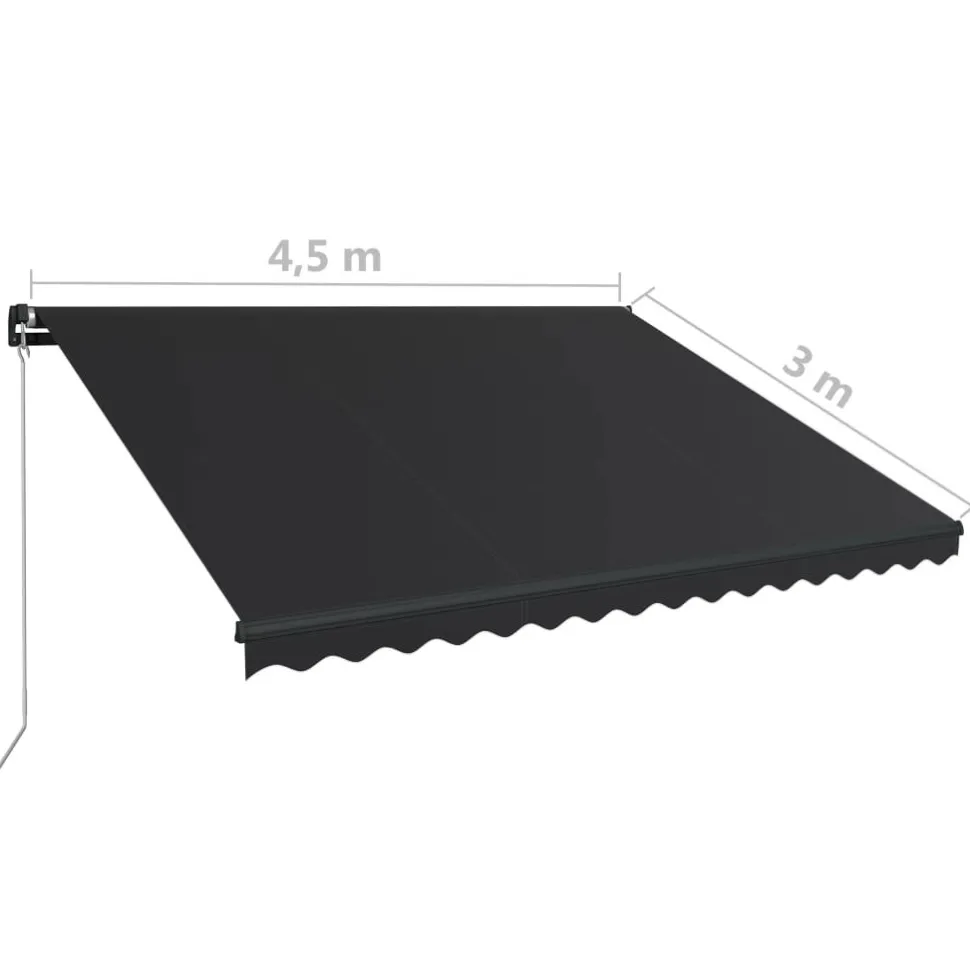 Manuaalisesti sisäänkelattava markiisi 1 300x250 cm sininen/valkoinen