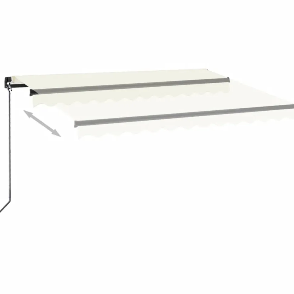 Manuaalisesti sisäänkelattava markiisi 1 300x250 cm sininen/valkoinen