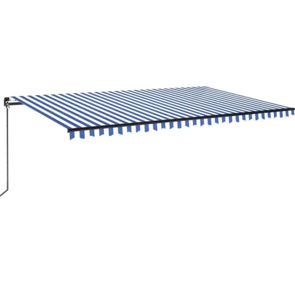 Manuaalisesti sisäänkelattava markiisi 1 300x250 cm sininen/valkoinen
