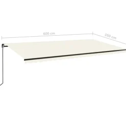 Manuaalisesti sisäänkelattava markiisi 1 300x250 cm sininen/valkoinen