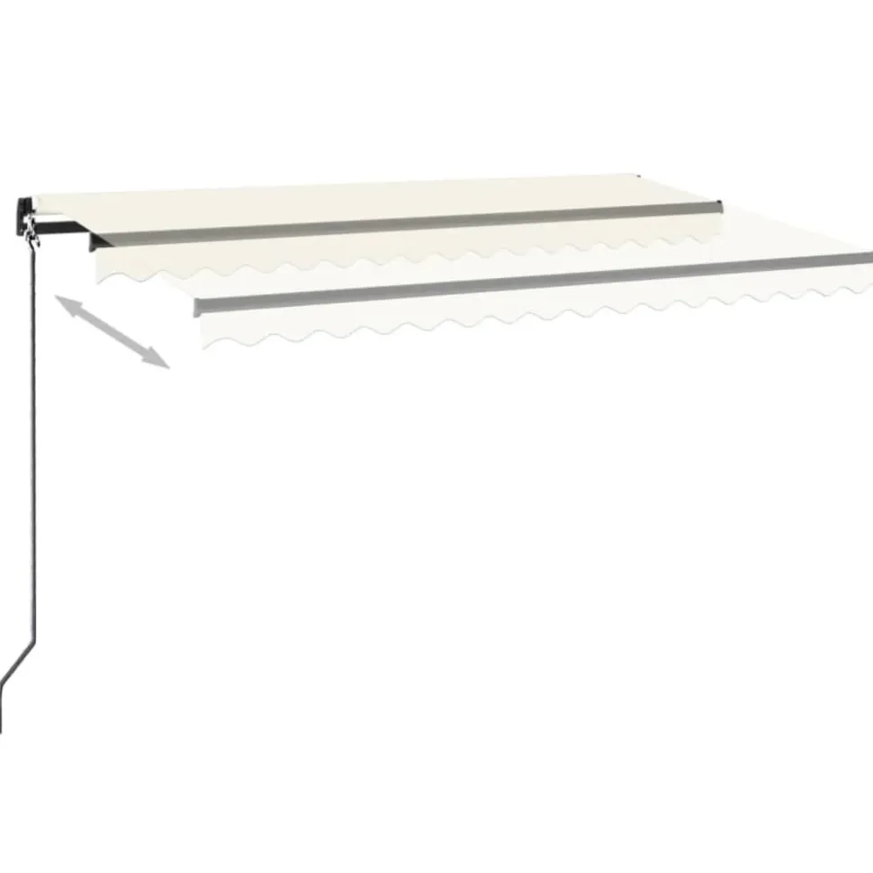 Manuaalisesti sisäänkelattava markiisi 1 300x250 cm sininen/valkoinen