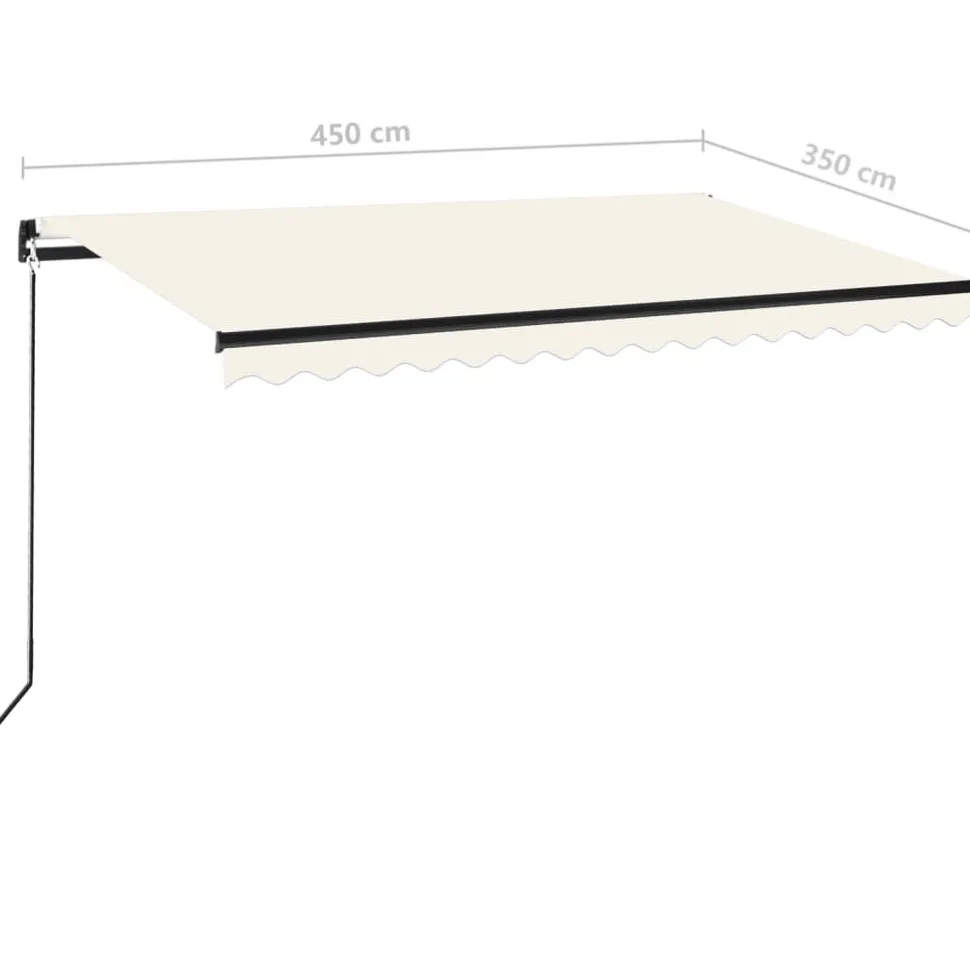 Manuaalisesti sisäänkelattava markiisi 1 300x250 cm sininen/valkoinen