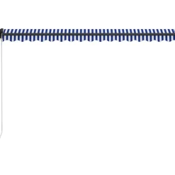 Manuaalisesti sisäänkelattava markiisi 1 300x250 cm sininen/valkoinen