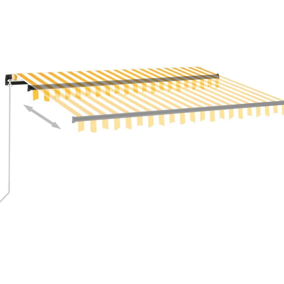Manuaalisesti sisäänkelattava markiisi 1 300x250 cm sininen/valkoinen