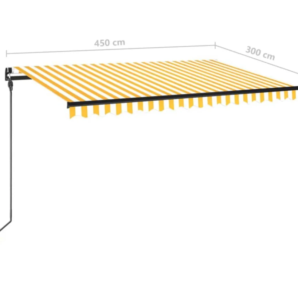 Manuaalisesti sisäänkelattava markiisi 1 300x250 cm sininen/valkoinen