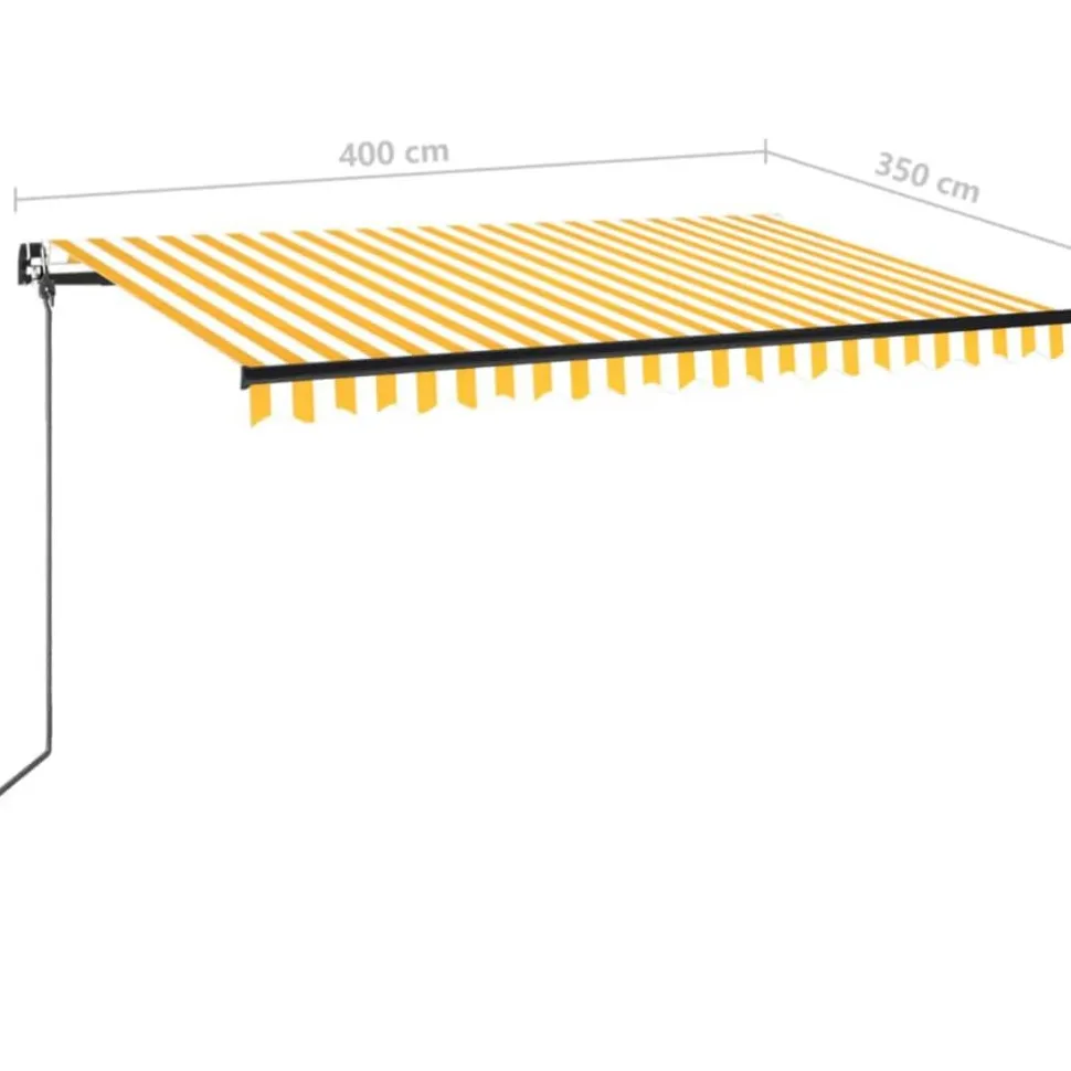 Manuaalisesti sisäänkelattava markiisi 1 300x250 cm sininen/valkoinen