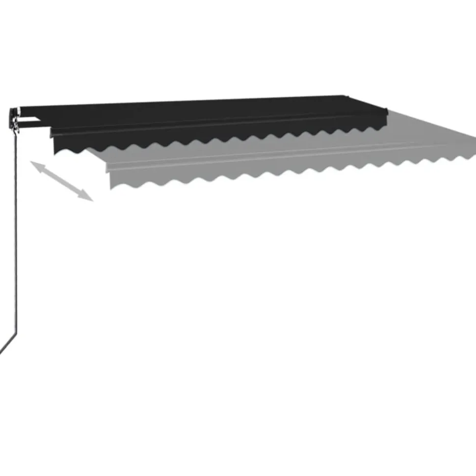 Manuaalisesti sisäänkelattava markiisi 1 300x250 cm sininen/valkoinen