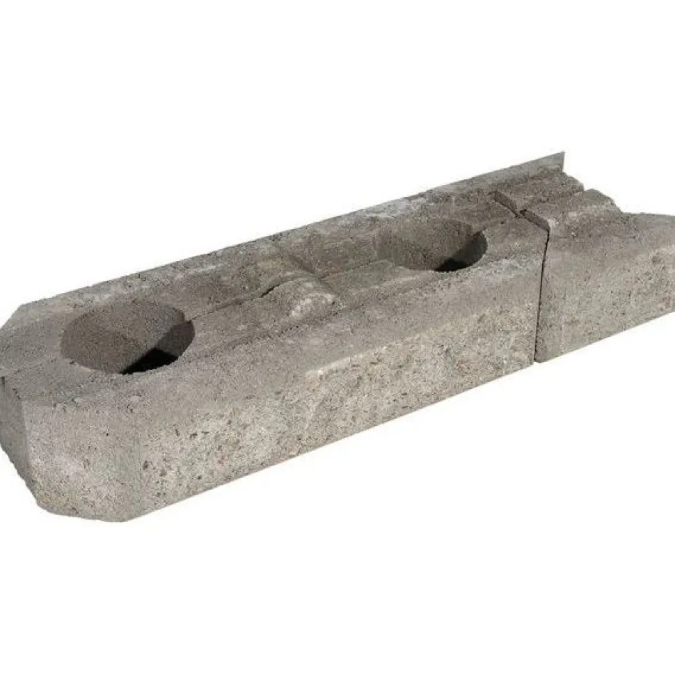 Muurikivi Rudus Aitakivi peruspari 560x200x100 mm sileä harmaa