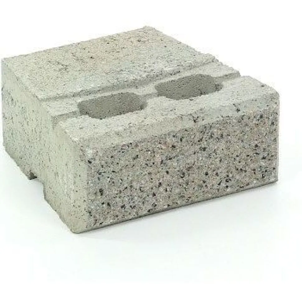 Muurikivi Rudus Muurikko peruskivi 235x235x100 mm sileä harmaa