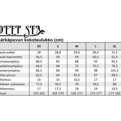 Naisten märkäpuku Deep Sea, kokopitkä, eri kokoja