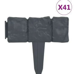 Nurmikkoaita kivet 41 kpl muovi 10 m