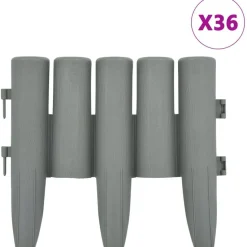 Nurmikonreunukset 36kpl 10m harmaa