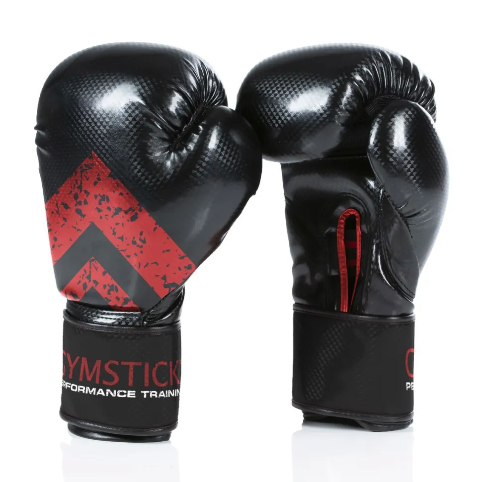 Nyrkkeilyhanskat Gymstick 14 oz tarrakiinnitys musta/punainen