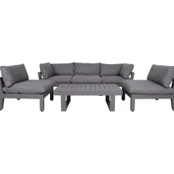 Oleskeluryhmä Home4you Fluffy, 5-istuttava, harmaa
