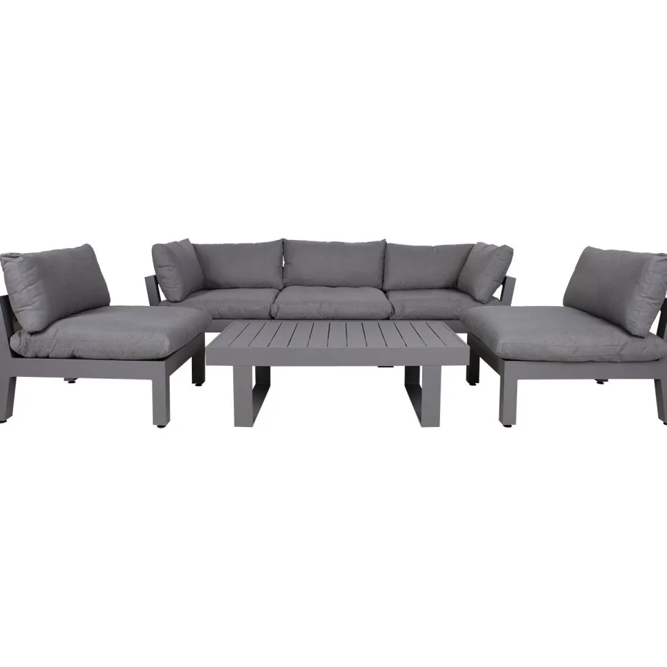 Oleskeluryhmä Home4you Fluffy, 5-istuttava, harmaa