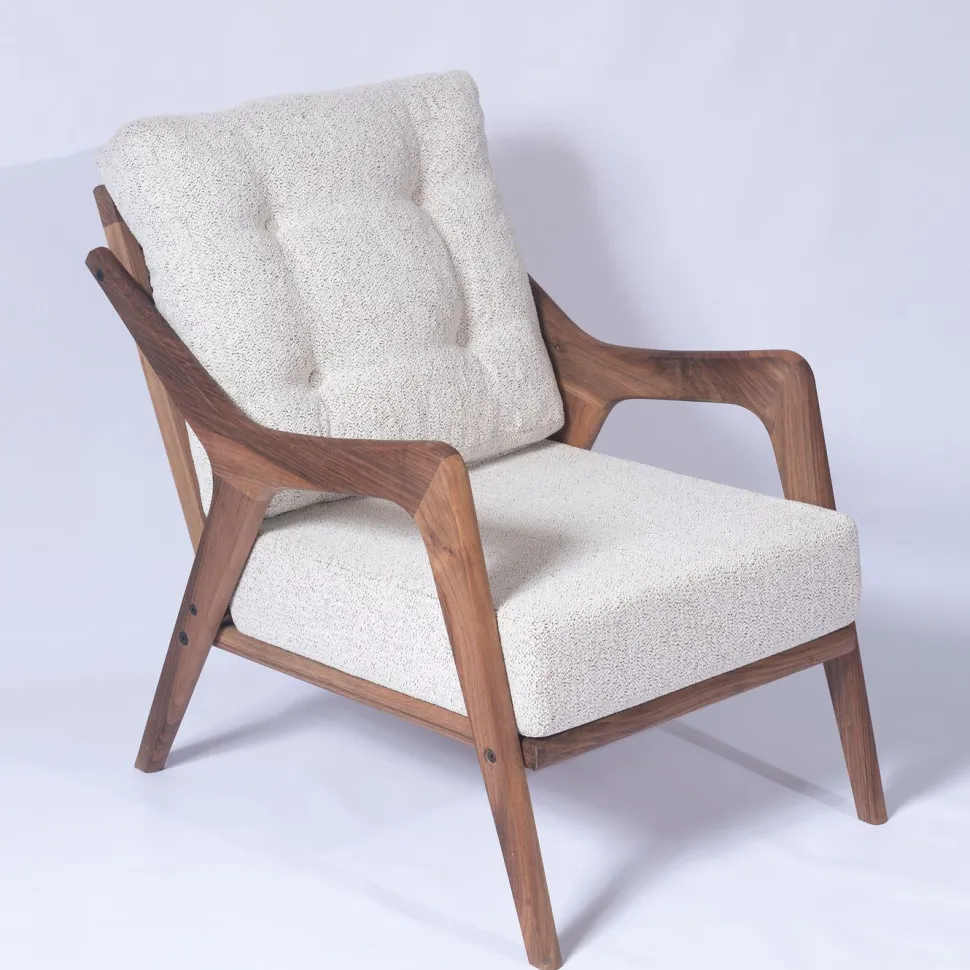 Oleskeluryhmä Linento Garden Walnut, 4-istuttava, kerma