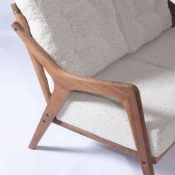 Oleskeluryhmä Linento Garden Walnut, 4-istuttava, kerma