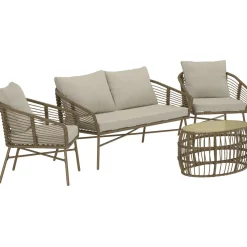 Oleskeluryhmä Venture Home Lipari, 4-istuttava, ruskea/beige