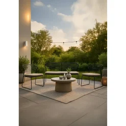 Oleskeluryhmä Venture Home Milano, musta alumiini/hiekka