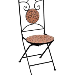 3-osainen mosaiikkibistrosarja 89x60x60 cm keraamiset laatat terrakotta