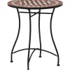 3-osainen mosaiikkibistrosarja 87x60x60 cm keraamiset laatat terrakotta