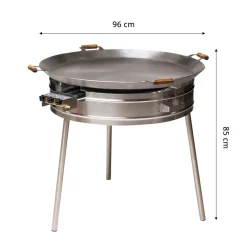 Paellasetti GrillSymbol Expert-960 Ø96cm kaasupoltin säädinletkusetti teräs