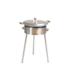 Paellasetti GrillSymbol PRO-580-INOX Ø58 cm D-400 kaasupoltin säädinletkusetti teräs