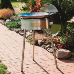 Paellasetti GrillSymbol PRO-580-INOX Ø58 cm D-400 kaasupoltin säädinletkusetti teräs