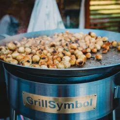 Paellasetti GrillSymbol PRO-580-INOX Ø58 cm D-400 kaasupoltin säädinletkusetti teräs