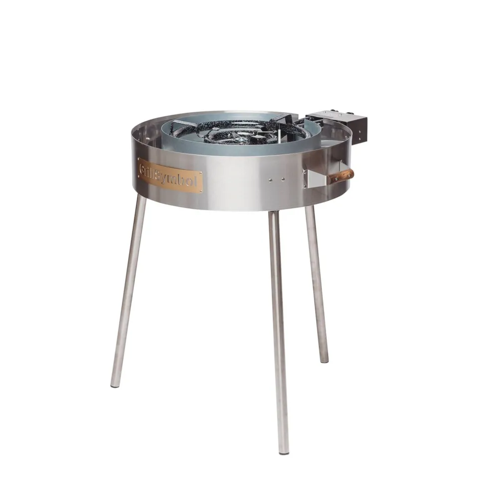 Paellasetti GrillSymbol PRO-720-INOX Ø72 cm D-400 kaasupoltin säädinletkusetti teräs