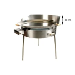 Paellasetti GrillSymbol PRO-720-INOX Ø72 cm D-400 kaasupoltin säädinletkusetti teräs