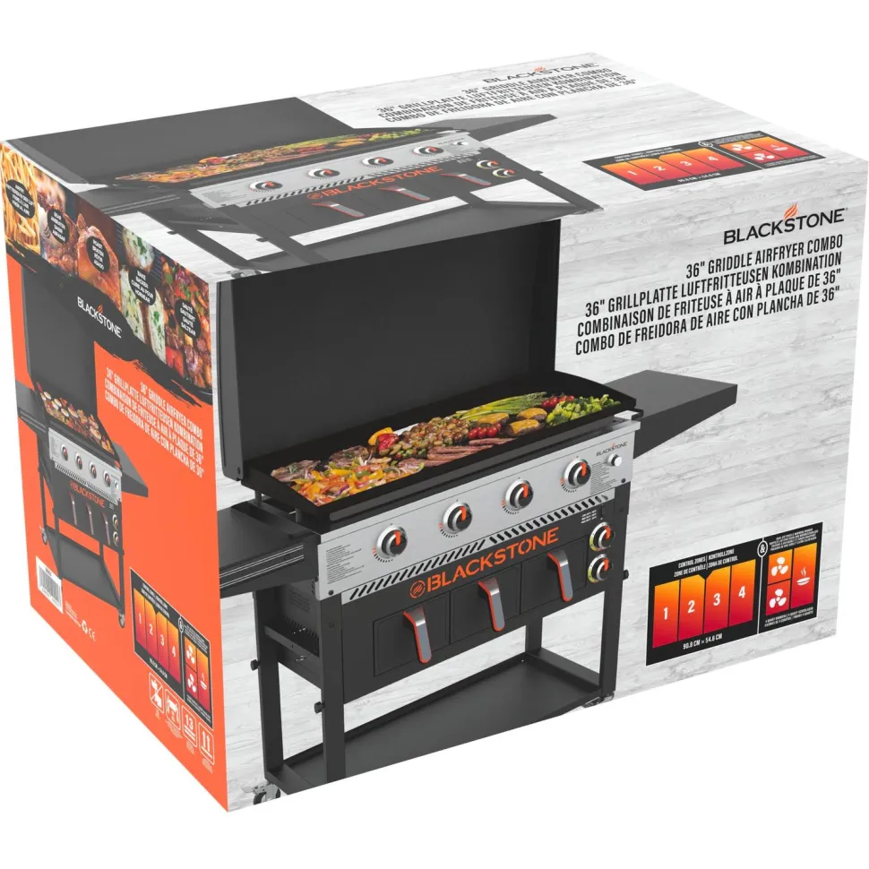 Parilagrilli Blackstone 36", sis. Airfryer, kaasu, 4 poltinta
