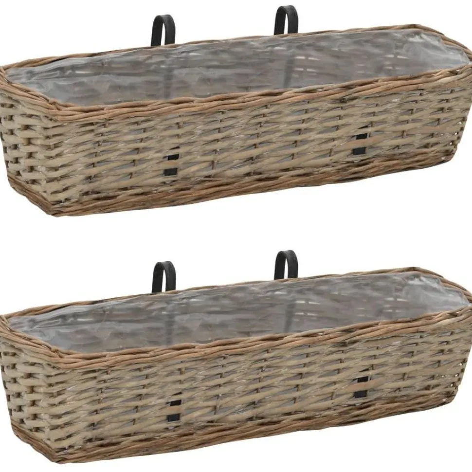 Parveke kukkalaatikko 2 kpl paju pe-vuori 60 cm