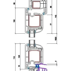 Parvekeovi Seicom PVC TD 2K, PVC, 2-lasinen mittatilausovi