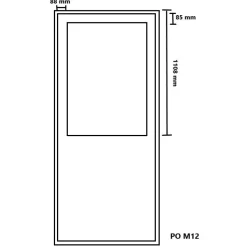 Parvekeovi Timburg PO 12 9-10x19-21 karmi 115 mm valkoinen