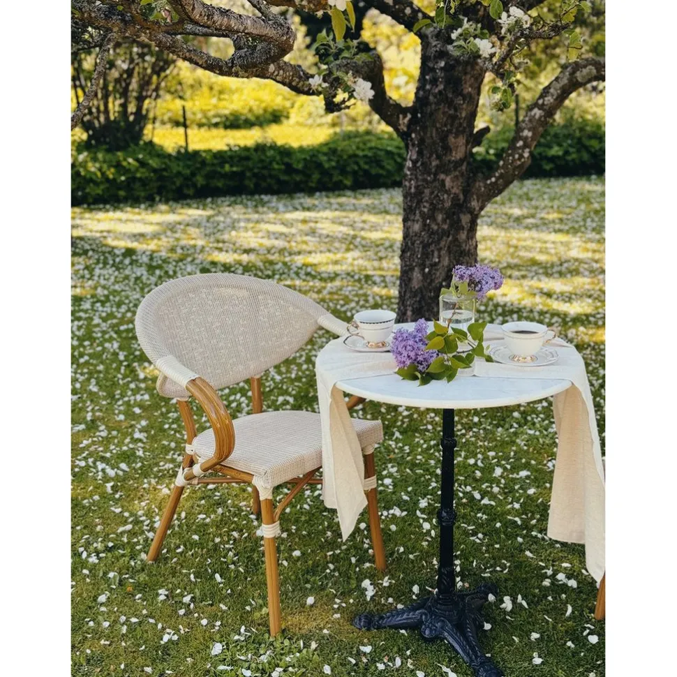 Parvekepöytä Hillerstorp Krögaren, Ø60cm, marmori/musta