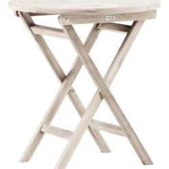 Parvekepöytä Venture Home Kenya, ø70cm, vaalea puu
