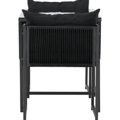 Parvekeryhmä Venture Home Noto, 120x60cm Noto-pöytä + 2 Noto-tuolia, musta