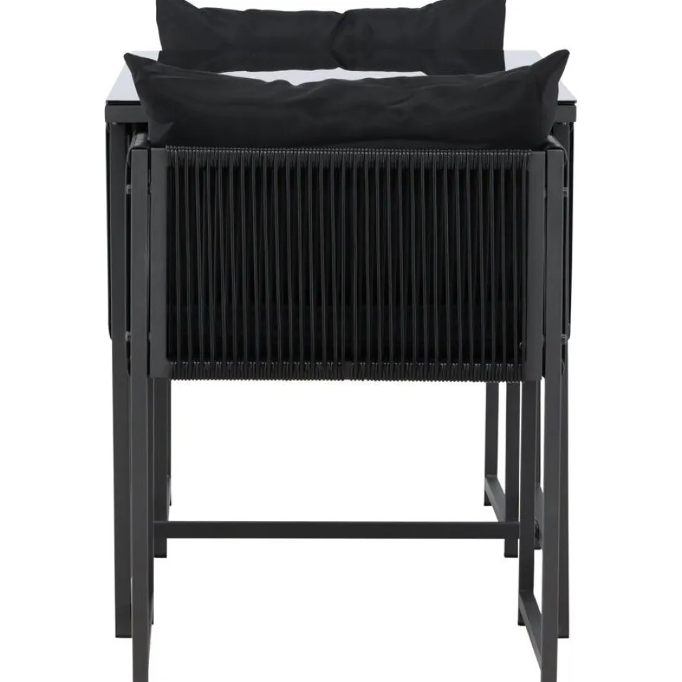 Parvekeryhmä Venture Home Noto, 120x60cm Noto-pöytä + 2 Noto-tuolia, musta
