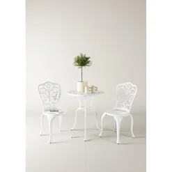 Parvekeryhmä Venture Home Nandin, ø60cm pöytä + 2 tuolia, valkoinen
